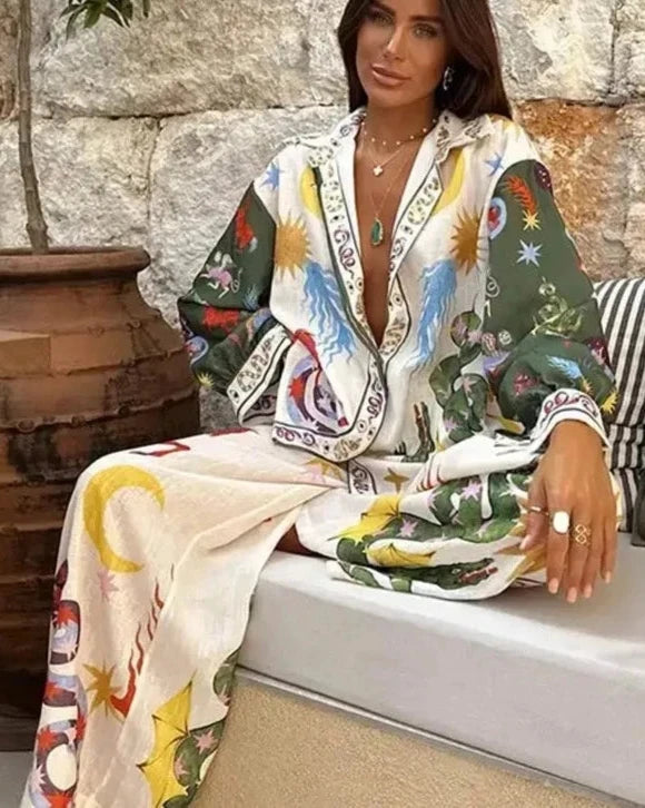 Conjunto Feminino Camisa e Calça Lune Conjunto Feminino Camisa e Calça Lune