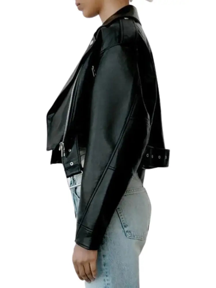 Jaqueta Biker Em Couro