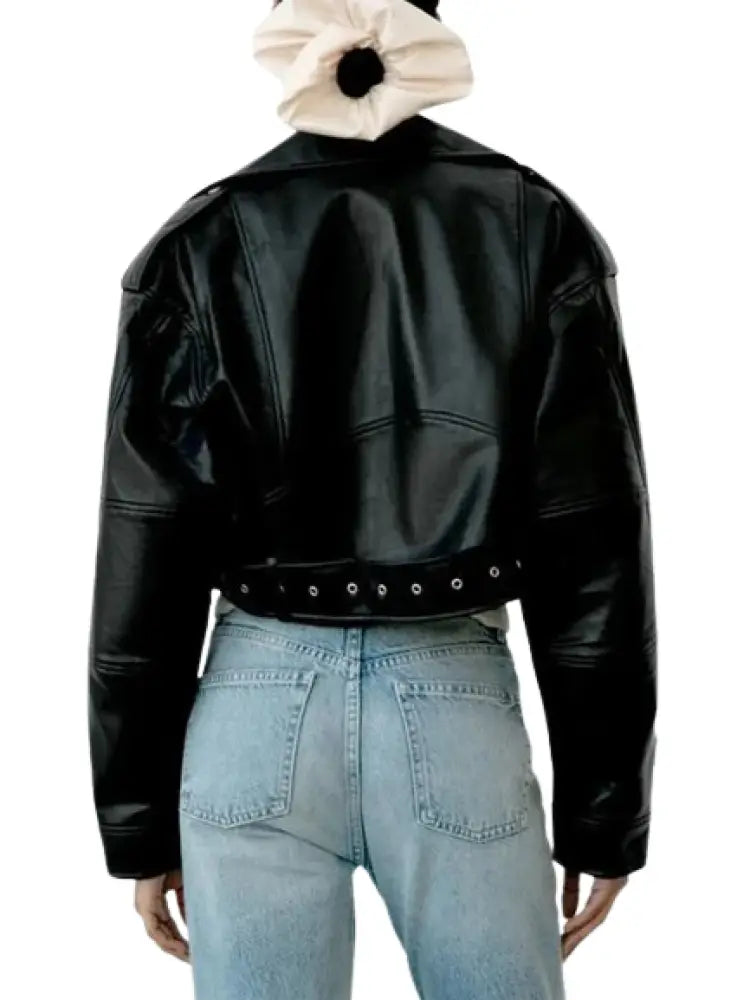 Jaqueta Biker Em Couro