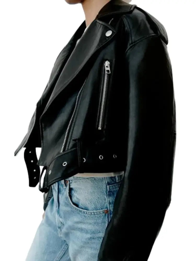 Jaqueta Biker Em Couro