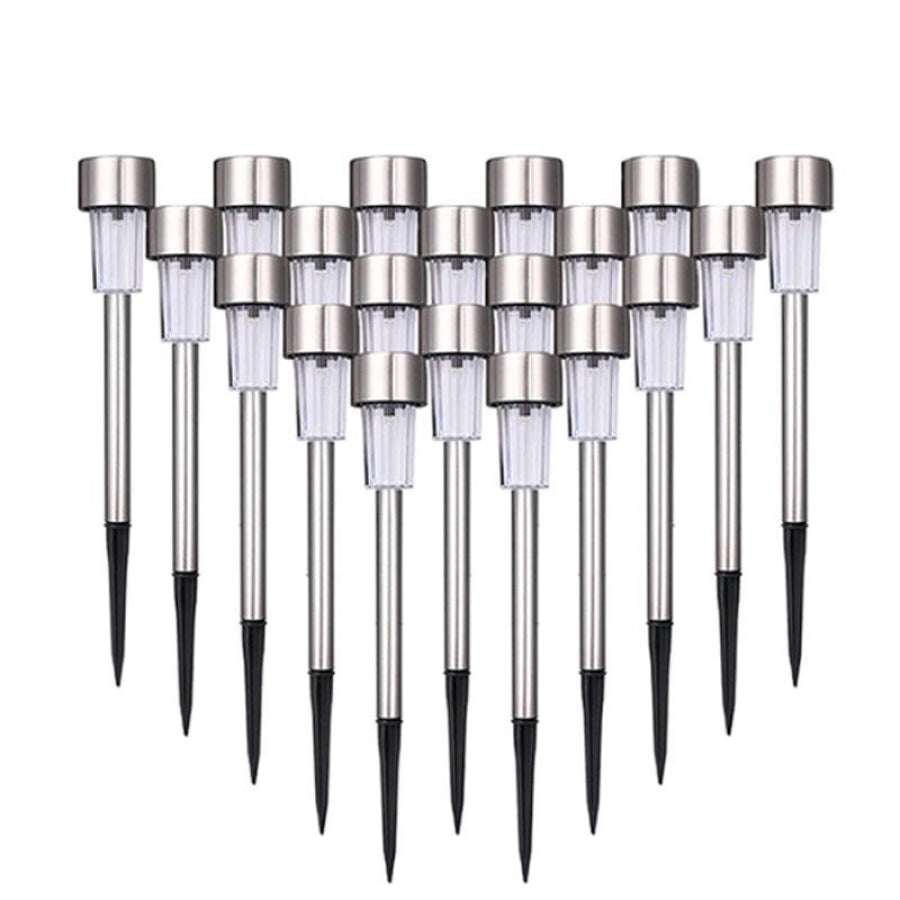 Luminária Para Jardim de Led Way Prata Led com Painel Solar