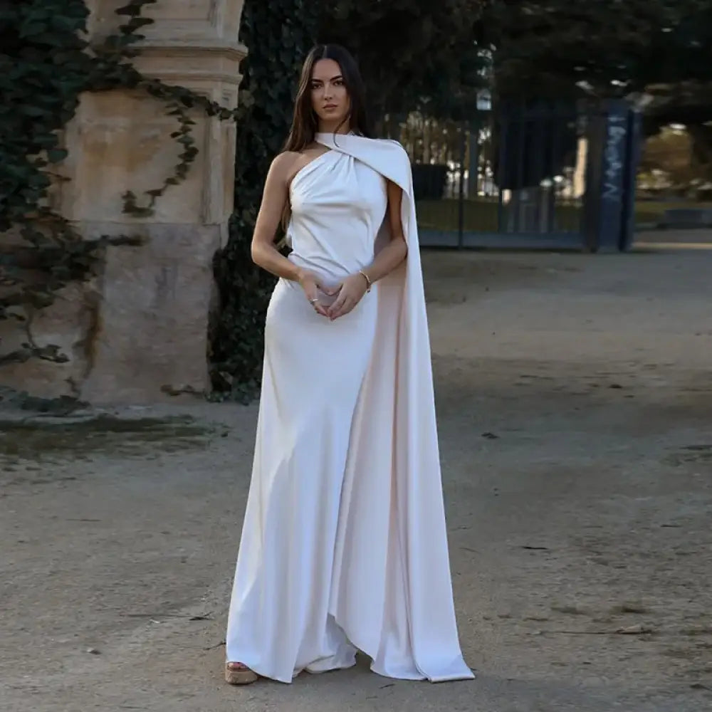 Vestido de Festa Longo Raybon Branco / P Vestido de Festa Longo Raybon