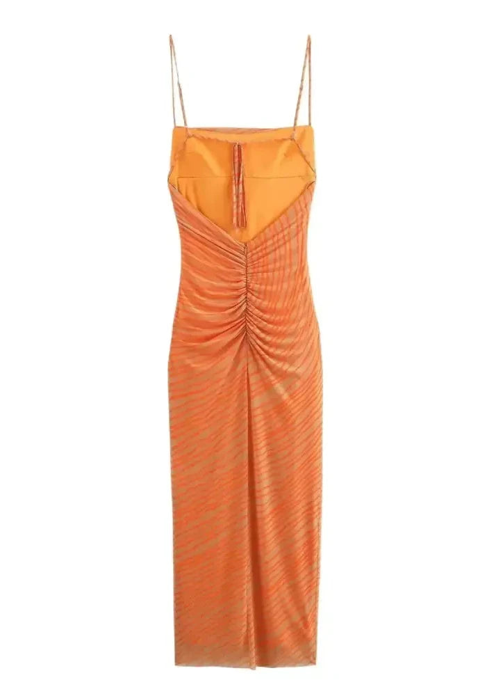 Vestido Midi De Tule Isa