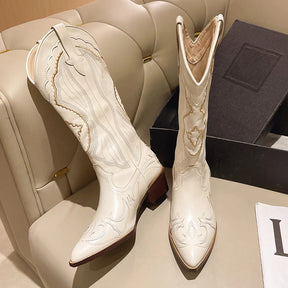 Bota Western Ivory