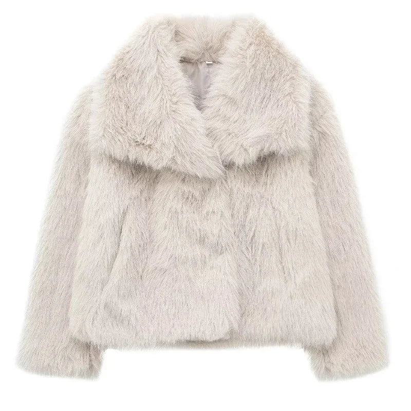 Casaco de Pêlo Feminino Sable