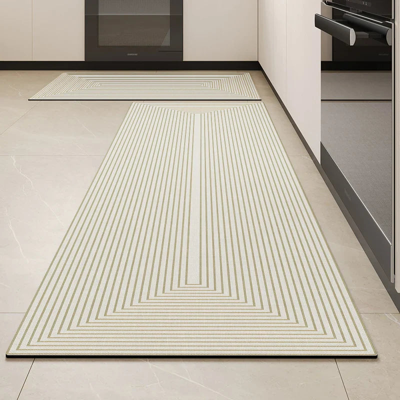 Tapete de Cozinha Absorvente Antiderrapante Listrado | StripeDry