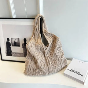 Bolsa de Crochê Bege Bolsa de Crochê