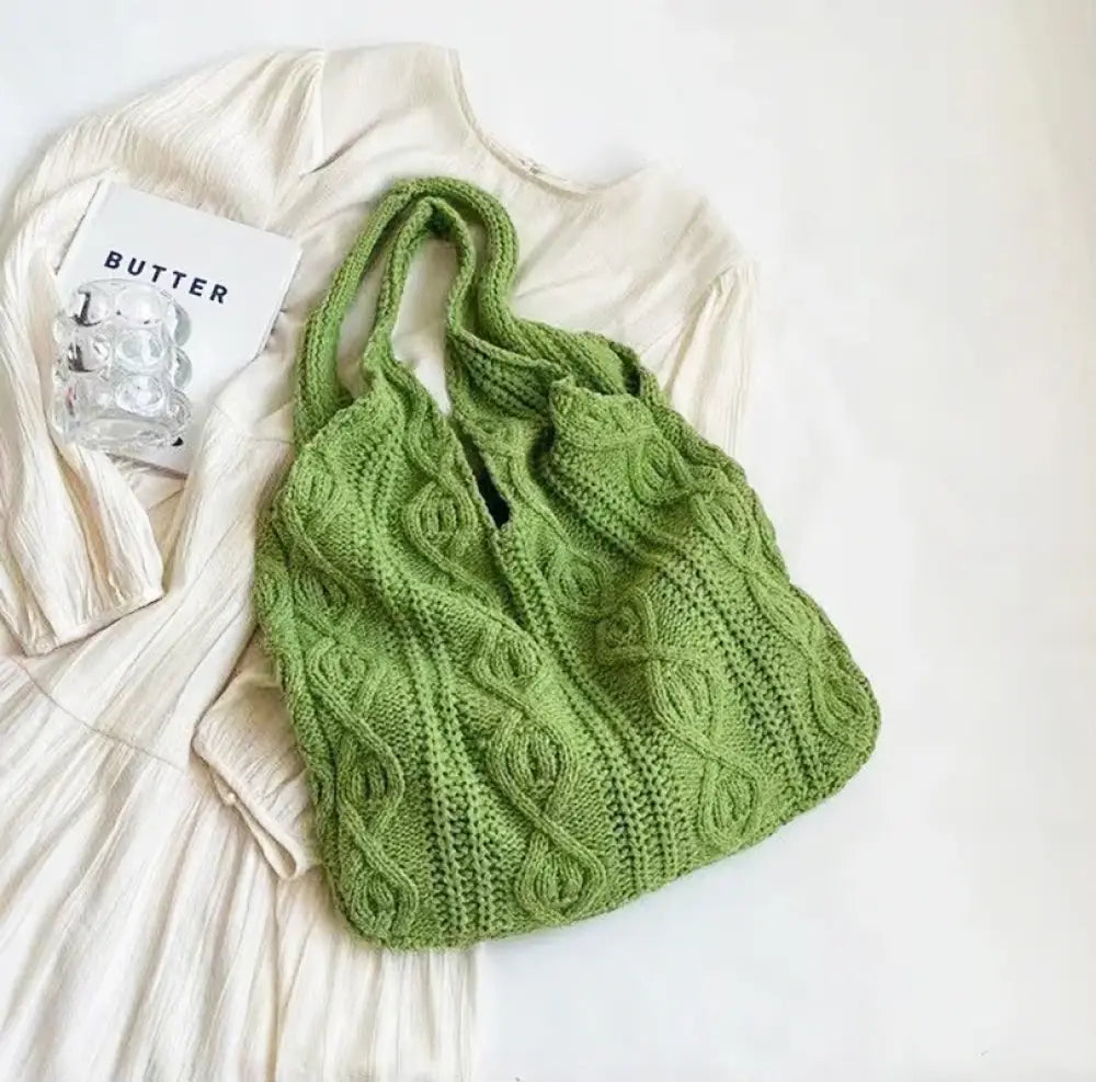 Bolsa de Crochê Verde Bolsa de Crochê