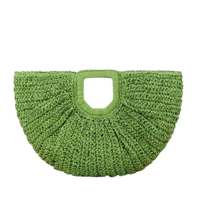 Bolsa Feminina De Palha Weave Verde