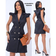 Vestido Blazer Midi em Alfaiataria Preto / M 40/42 Vestido Blazer Midi