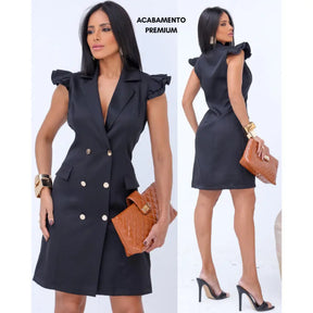 Vestido Blazer Midi em Alfaiataria Preto / M 40/42 Vestido Blazer Midi