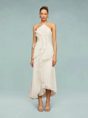 Vestido de Festa Longo em Camadas Monalisa Branco / P Vestido de Festa Longo em Camadas Monalisa