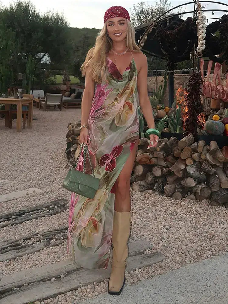 Vestido de Festa Longo Halter Vestido de Festa Longo Halter