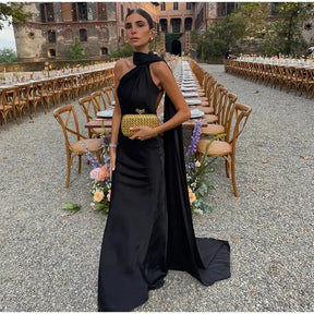 Vestido de Festa Longo Raybon Preto / P Vestido de Festa Longo Raybon