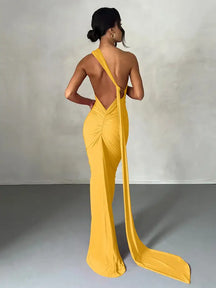 Vestido de Festa Longo Rebeca Amarelo / PP Vestido de Festa Longo Rebeca