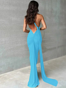 Vestido de Festa Longo Rebeca Azul / PP Vestido de Festa Longo Rebeca