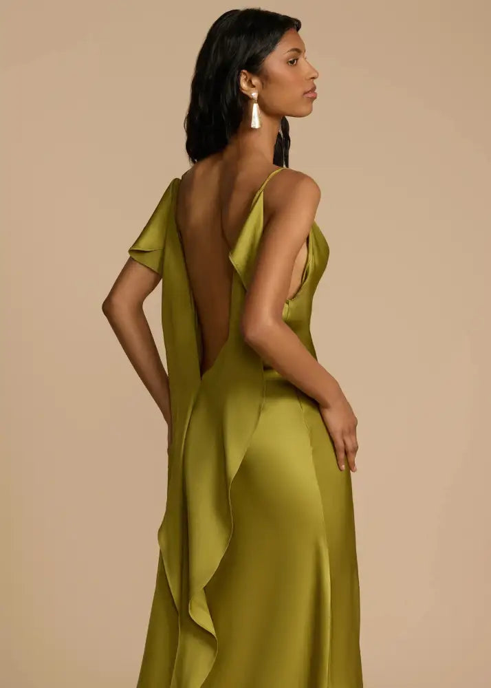 Vestido de Festa Longo Verde Oliva Dupes Vestido de Festa Longo Verde Oliva Dupes