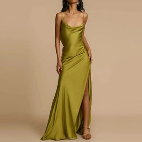 Vestido de Festa Longo Verde Oliva Dupes Vestido de Festa Longo Verde Oliva Dupes