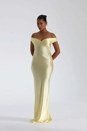 Vestido Longo Cetim Ombro a Ombro Manaira Vestido Longo Cetim Ombro a Ombro Manaira