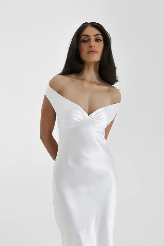 Vestido Longo Cetim Ombro a Ombro Manaira Vestido Longo Cetim Ombro a Ombro Manaira