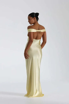 Vestido Longo Cetim Ombro a Ombro Manaira Vestido Longo Cetim Ombro a Ombro Manaira