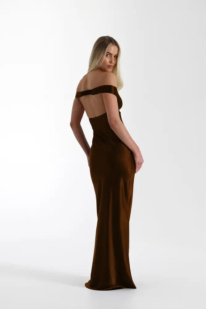 Vestido Longo Cetim Ombro a Ombro Manaira Vestido Longo Cetim Ombro a Ombro Manaira