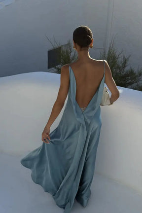 Vestido Longo Fluido Marina Vestido Longo Fluido Marina