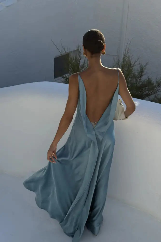 Vestido Longo Fluido Marina Vestido Longo Fluido Marina