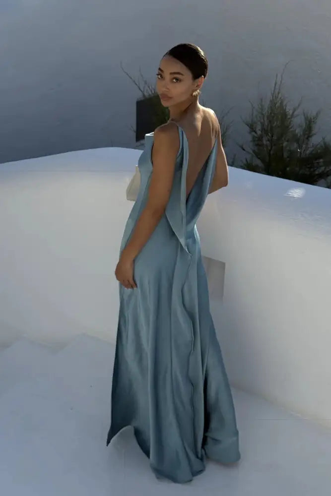 Vestido Longo Fluido Marina Vestido Longo Fluido Marina