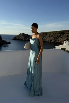 Vestido Longo Fluido Marina Vestido Longo Fluido Marina