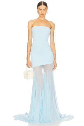 Vestido Longo Tomara que Caia Saila Azul / PP Vestido Longo Tomara que Caia Saila
