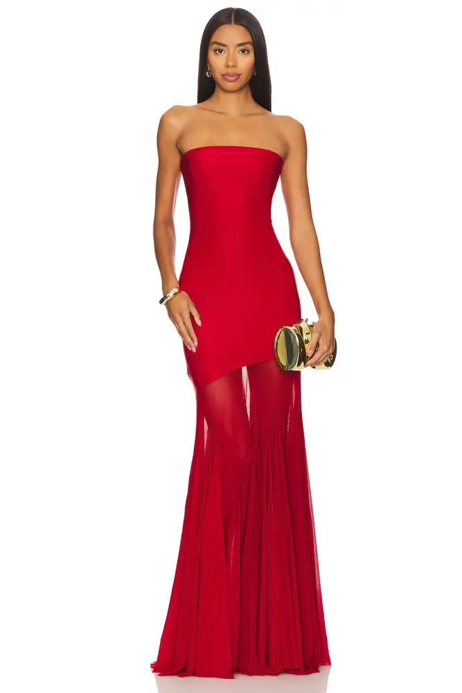 Vestido Longo Tomara que Caia Saila Vermelho / PP Vestido Longo Tomara que Caia Saila