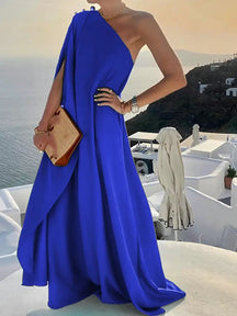 Vestido Maxi Navel Azul / P