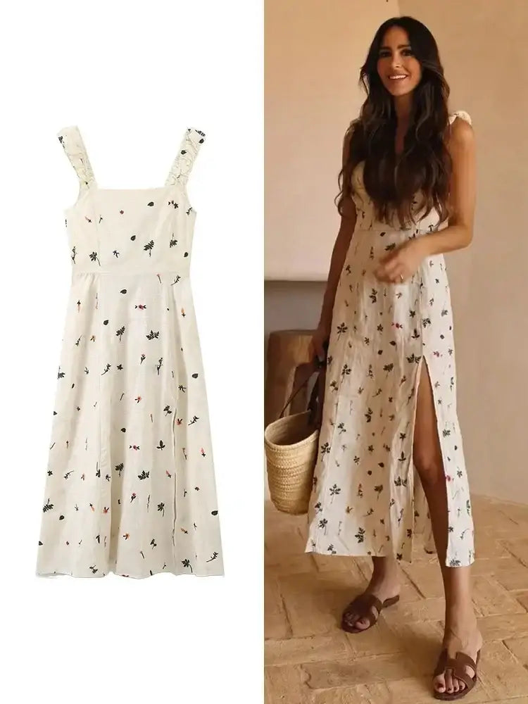 Vestido Midi Bordado Alina