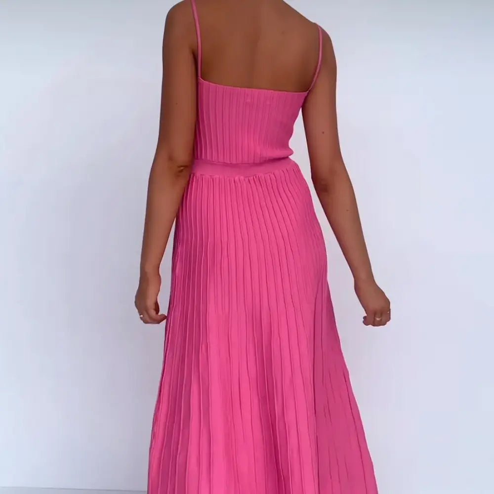 Vestido Midi Plissado Estela